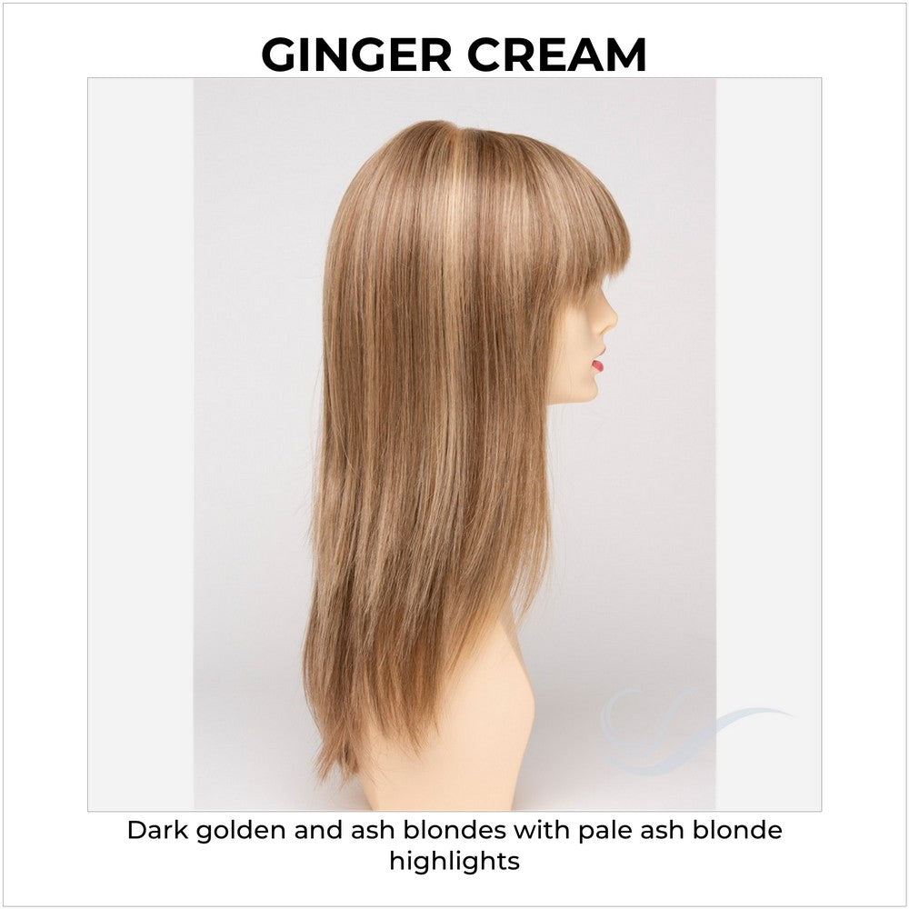 Taryn By Envy in Ginger Cream-Dark golden and ash blondes with pale ash blonde highlights