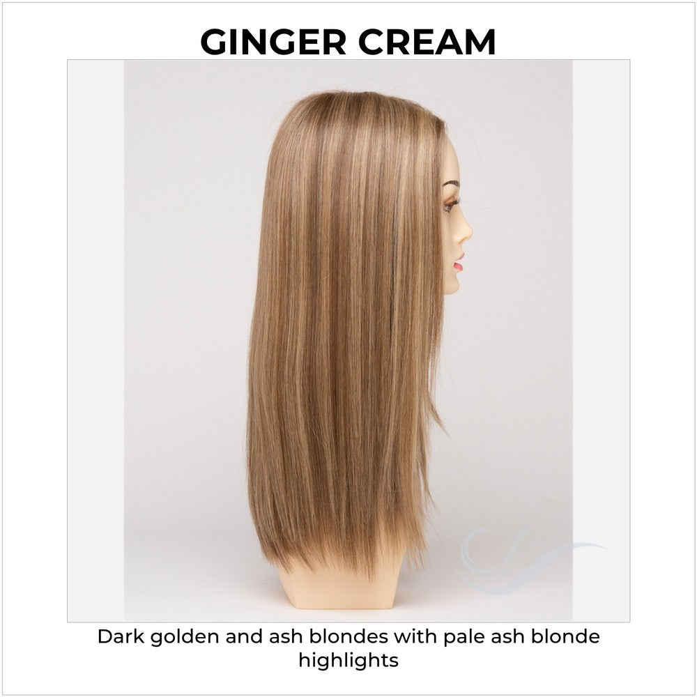 Veronica By Envy in Ginger Cream-Dark golden and ash blondes with pale ash blonde highlights
