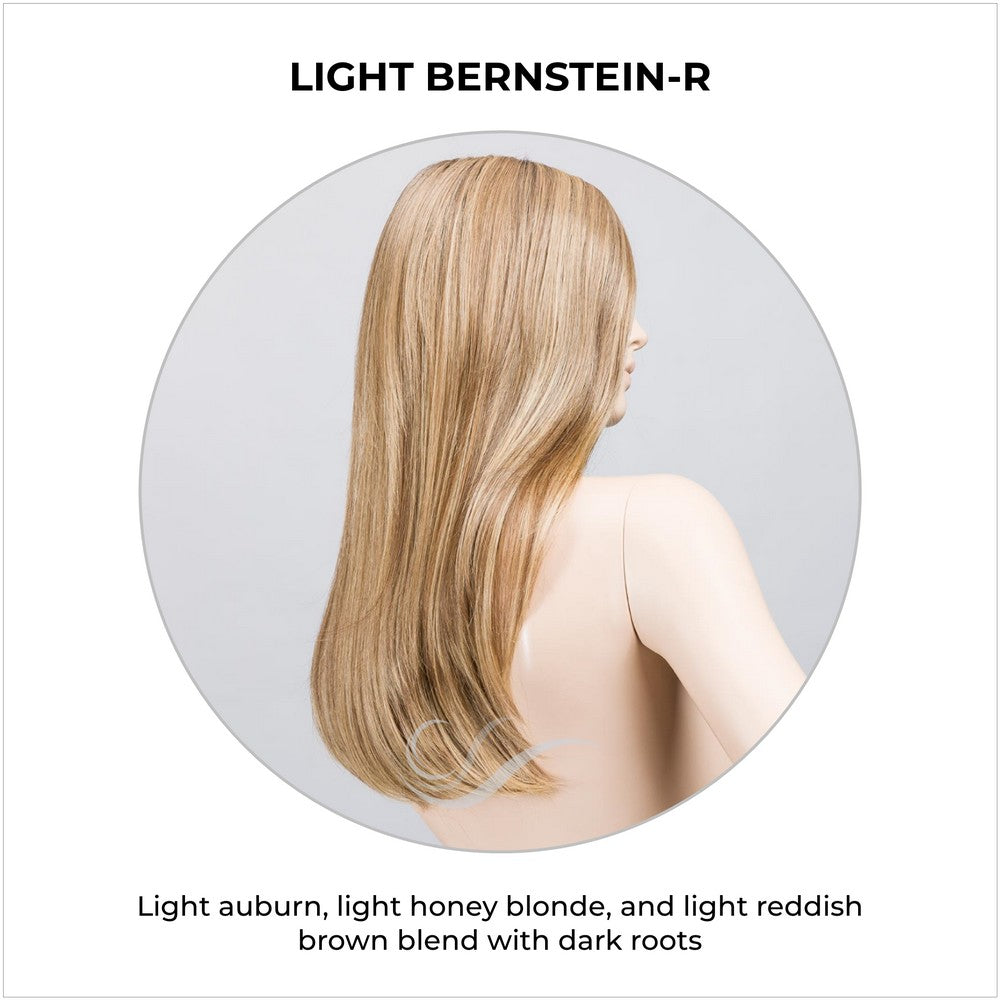 Vita wig by Ellen Wille in Light Bernstein-R-Light auburn, light honey blonde, and light reddish brown blend with dark roots