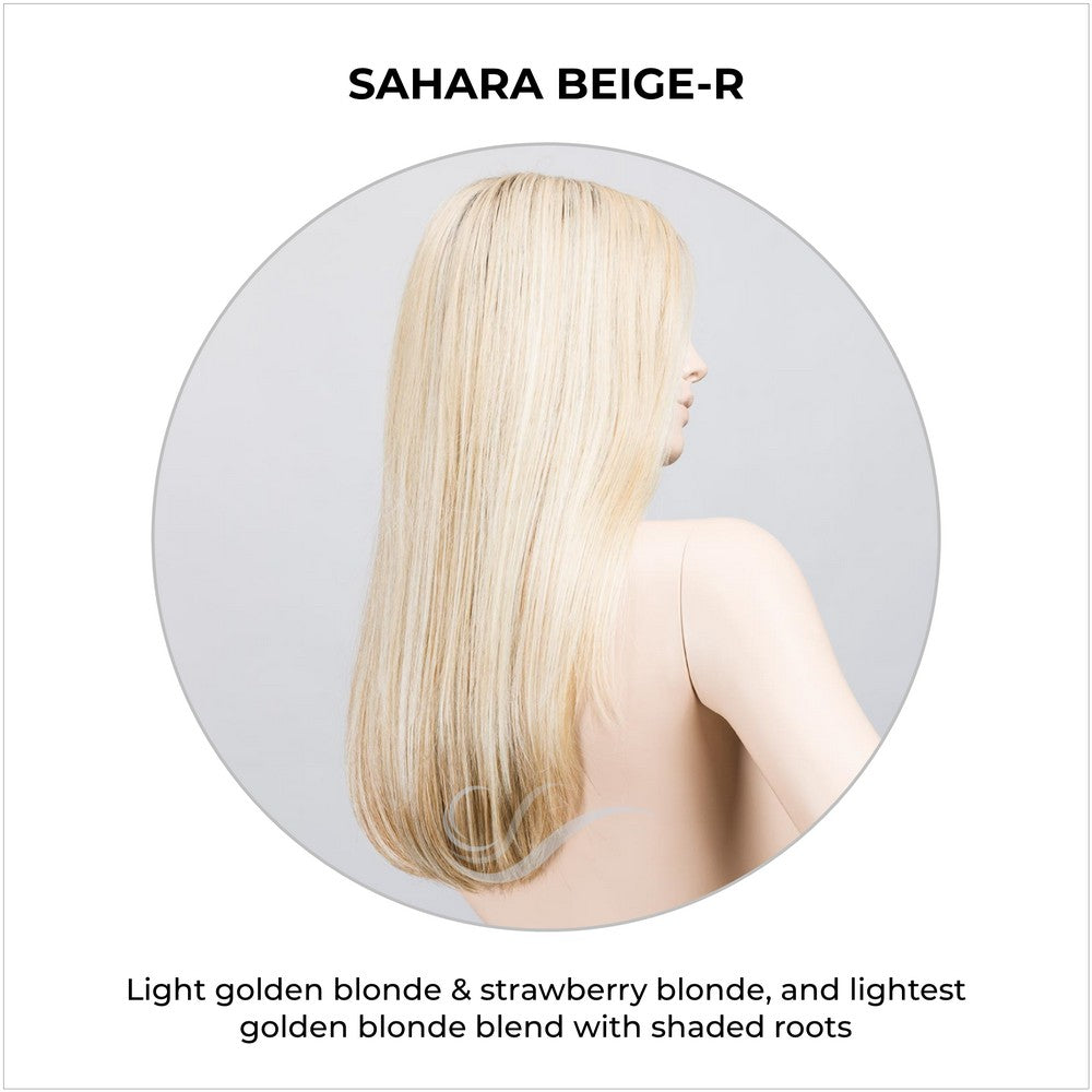 Vita wig by Ellen Wille in Sahara Beige-R-Light golden blonde & strawberry blonde, and lightest golden blonde blend with shaded roots