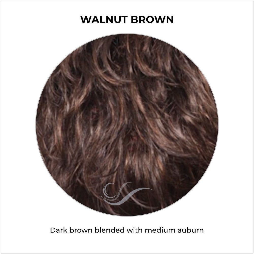Walnut Brown-Dark brown blended with medium auburn
