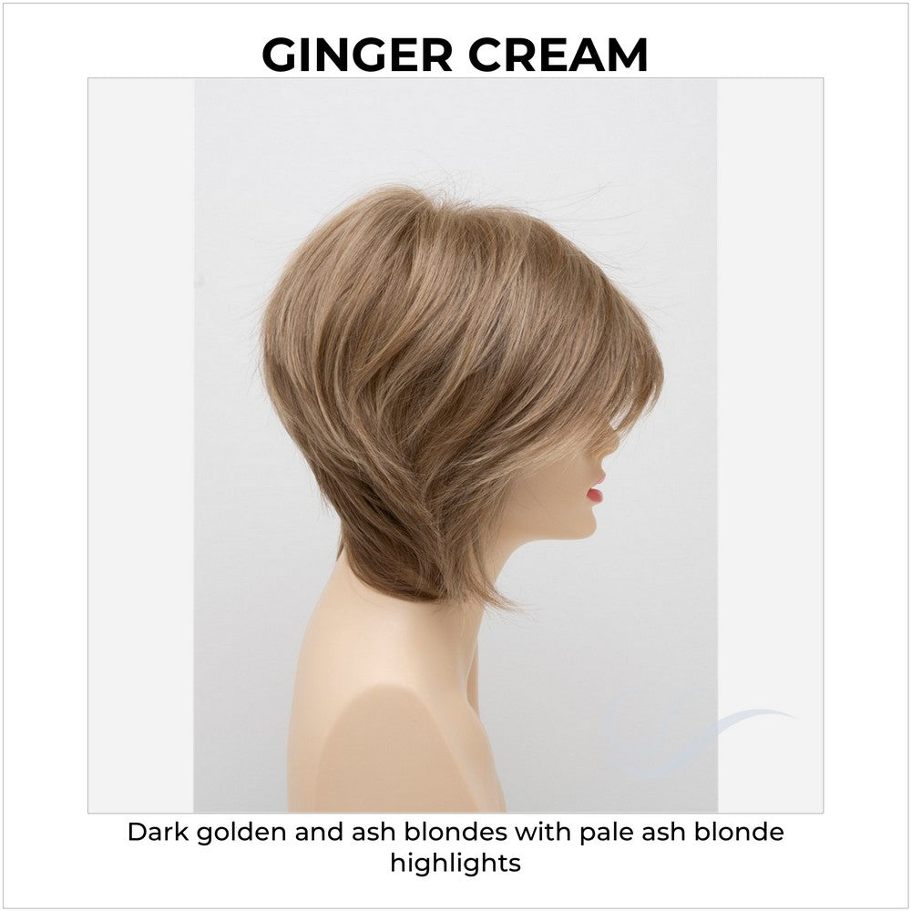 Whitney By Envy in Ginger Cream-Dark golden and ash blondes with pale ash blonde highlights