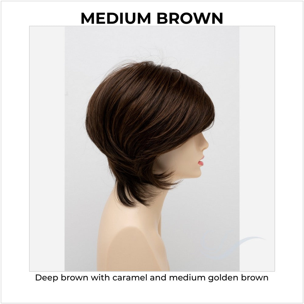 Whitney By Envy in Medium Brown-Deep brown with caramel and medium golden brown