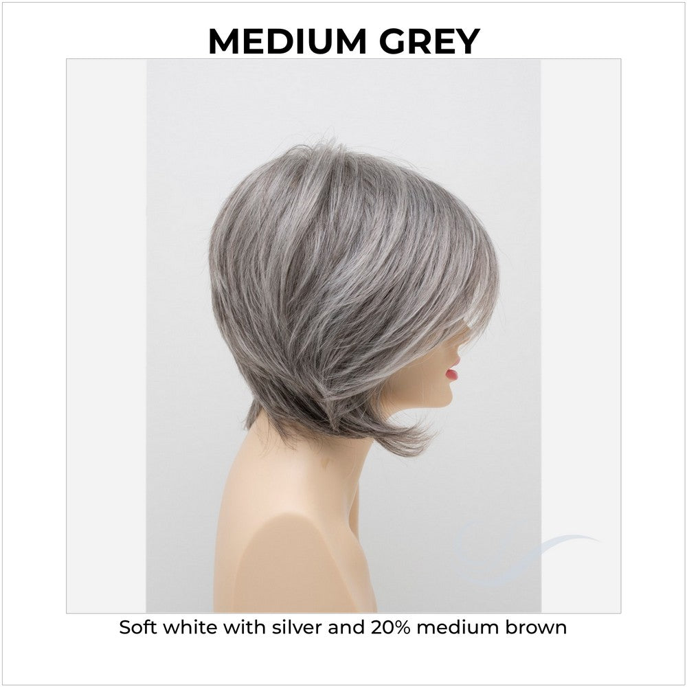 Whitney By Envy in Medium Grey-Soft white with silver and 20% medium brown
