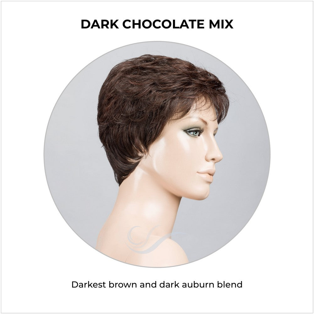 Yoko wig by Ellen Wille in Dark Chocolate Mix-Darkest brown and dark auburn blend