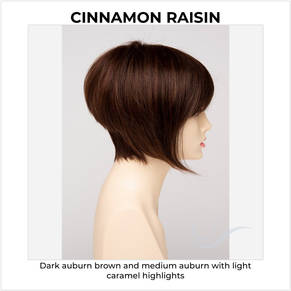 Yuri By Envy in Cinnamon Raisin-Dark auburn brown and medium auburn with light caramel highlights