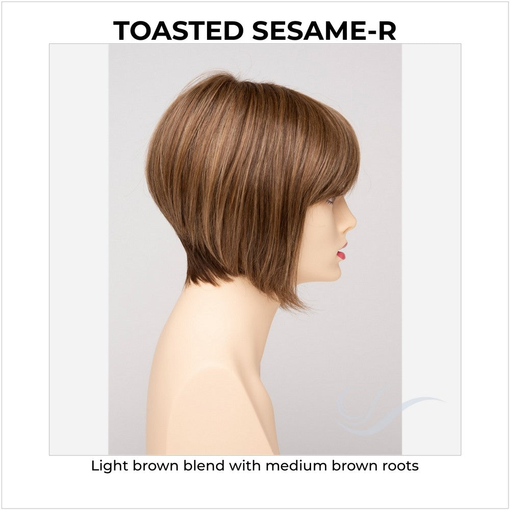 Yuri By Envy in Toasted Sesame-R-Light brown blend with medium brown roots