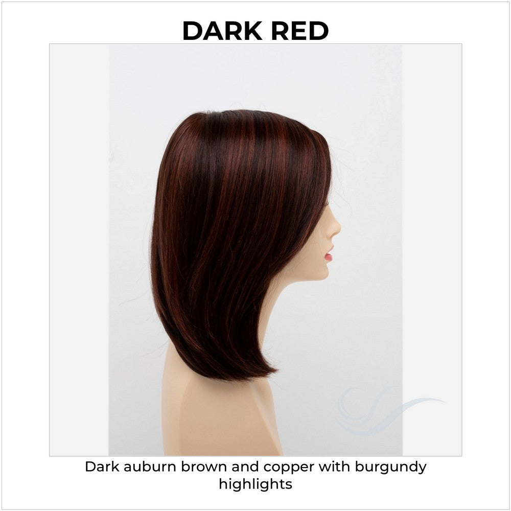 Zoey By Envy in Dark Red-Dark auburn brown and copper with burgundy highlights