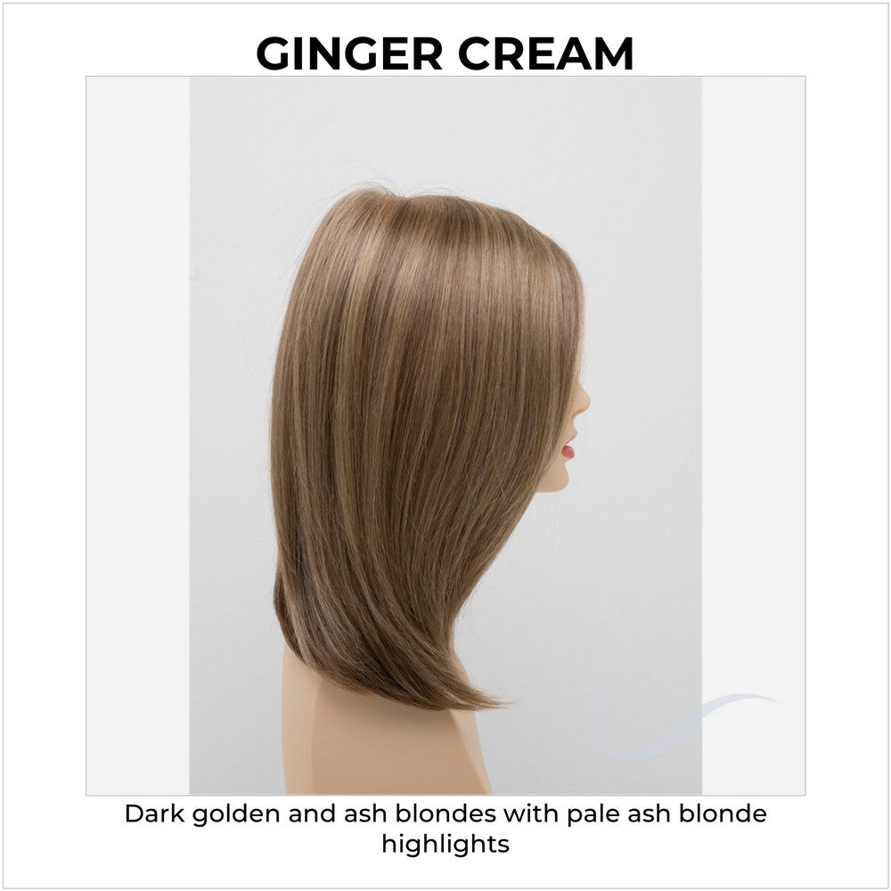 Zoey By Envy in Ginger Cream-Dark golden and ash blondes with pale ash blonde highlights