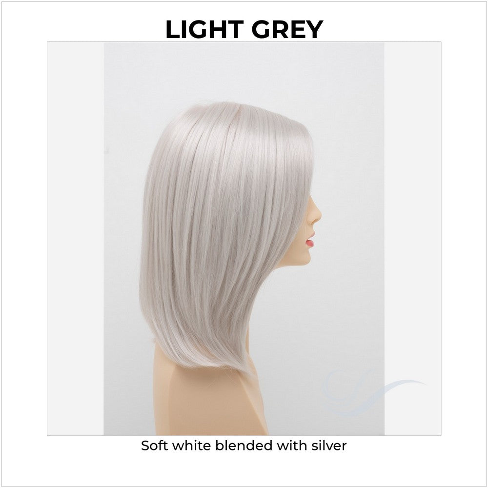 Zoey By Envy in Light Grey-Soft white blended with silver