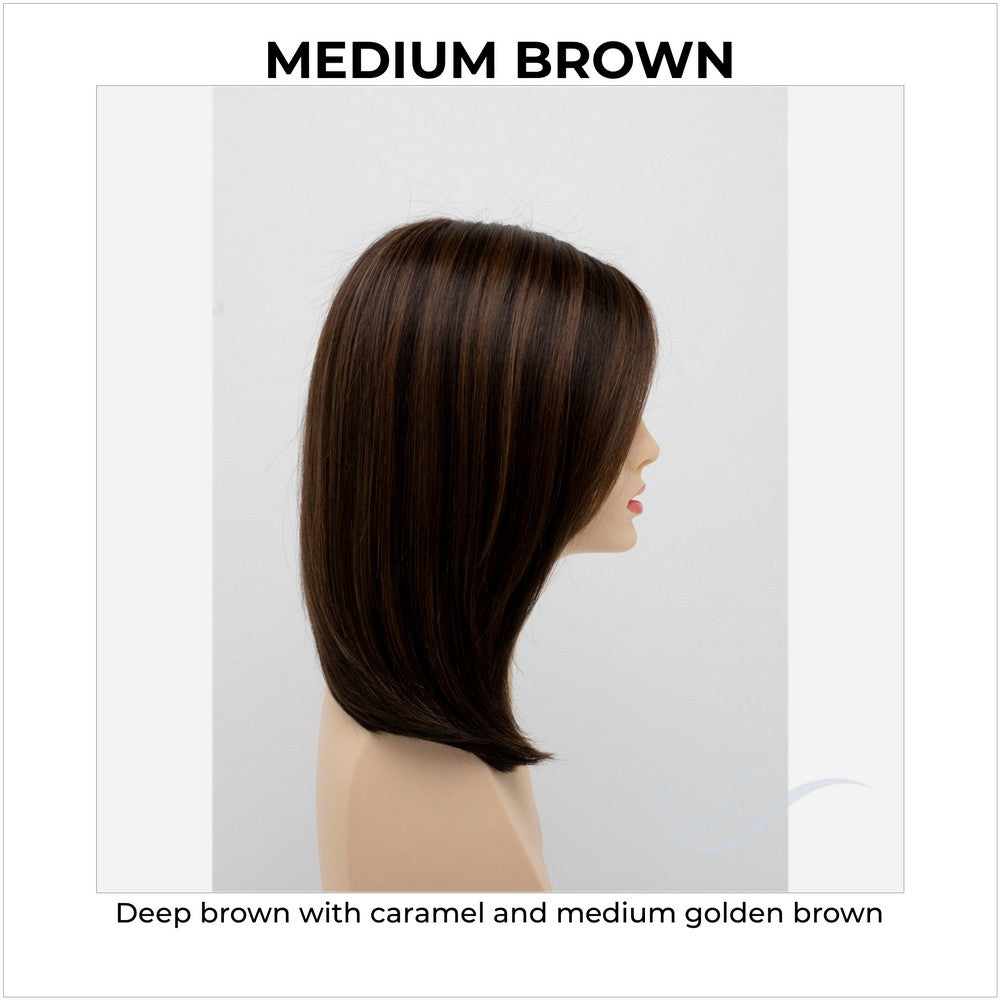 Zoey By Envy in Medium Brown-Deep brown with caramel and medium golden brown