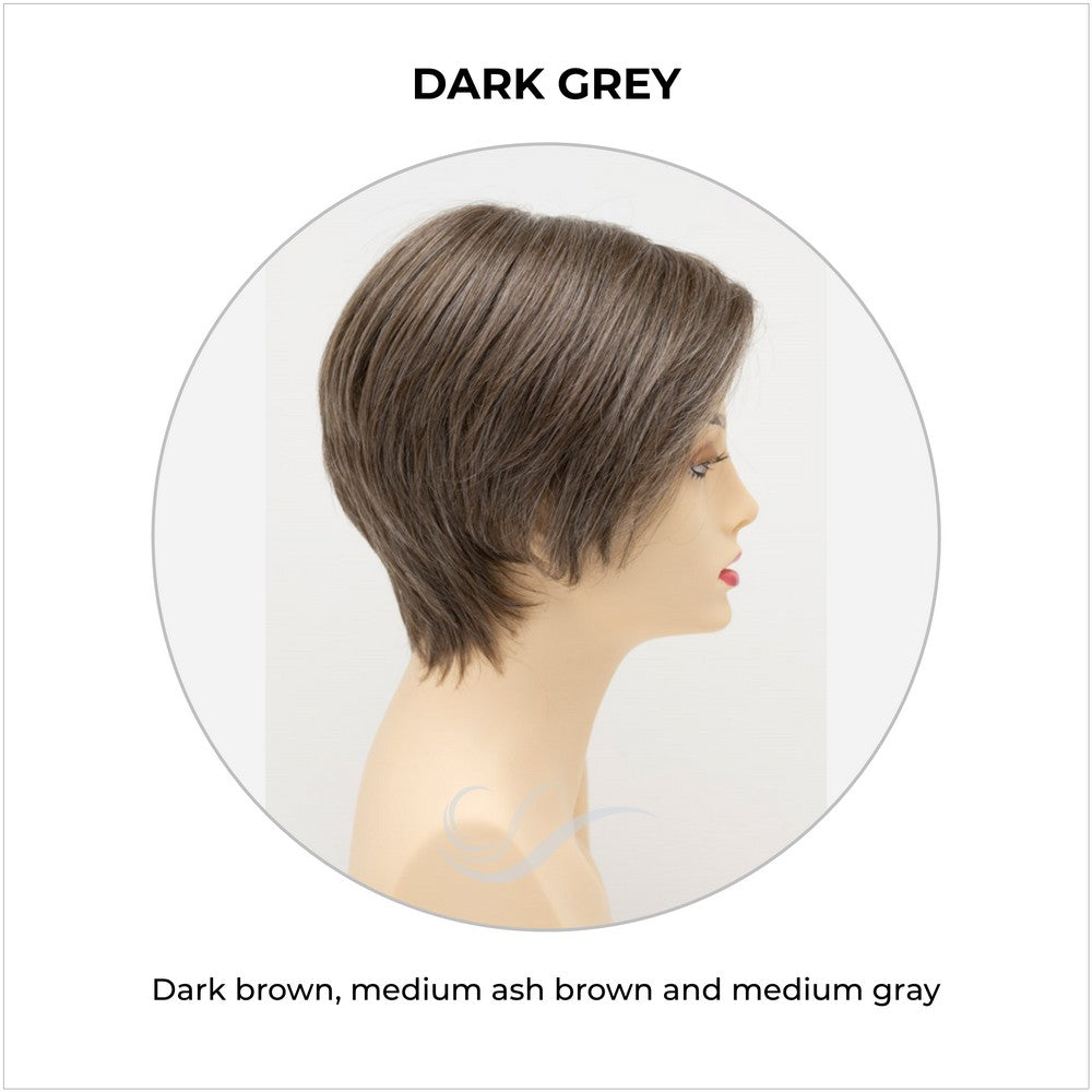 Billie wig by Envy in Dark Grey-Dark brown, medium ash brown and medium gray