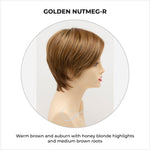Load image into Gallery viewer, Billie wig by Envy in Golden Nutmeg-R-Warm brown and auburn with honey blonde highlights and medium brown roots
