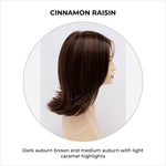 Load image into Gallery viewer, Lisa wig by Envy in Cinnamon Raisin-Dark auburn brown and medium auburn with light caramel highlights
