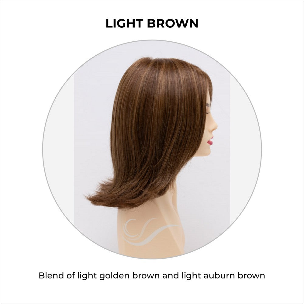 Lisa wig by Envy in Light Brown-Blend of light golden brown and light auburn brown