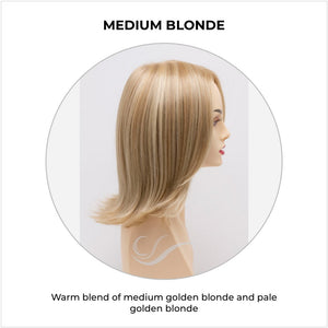 Lisa wig by Envy in Medium Blonde-Warm blend of medium golden blonde and pale golden blonde