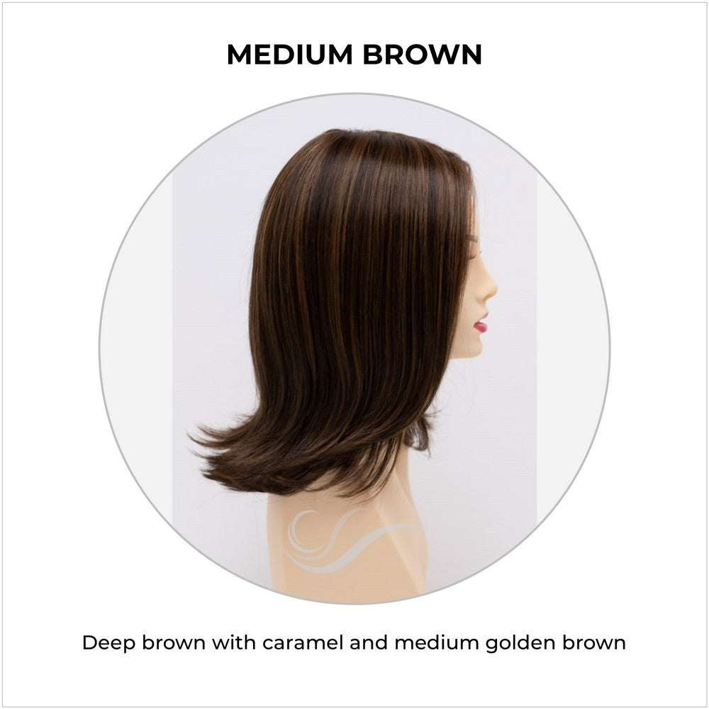 Lisa wig by Envy in Medium Brown-Deep brown with caramel and medium golden brown