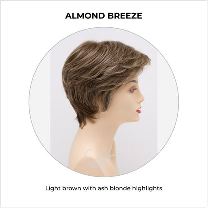 Paula wig by Envy in Almond Breeze-Light brown with ash blonde highlights
