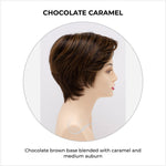 Load image into Gallery viewer, Paula wig by Envy in Chocolate Caramel-Chocolate brown base blended with caramel and medium auburn
