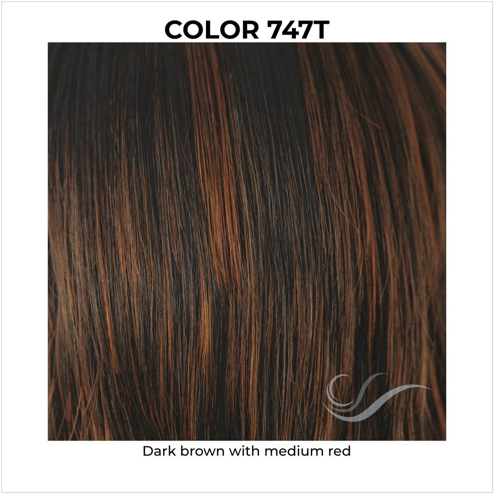 747T-Dark brown with medium red