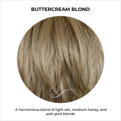 Buttercream Blond - A harmonious blend of light ash, medium honey, and pale gold blonde