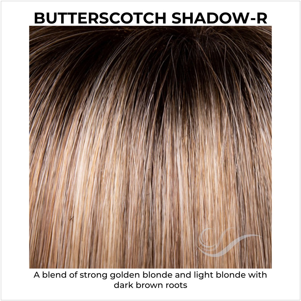 Butterscotch Shadow-R-A blend of strong, golden blonde and light blonde with dark brown roots