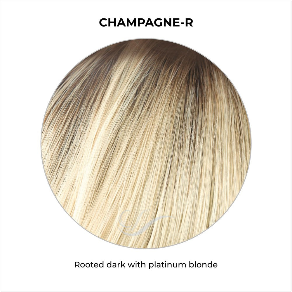 Champagne-R-Rooted dark with platinum blonde