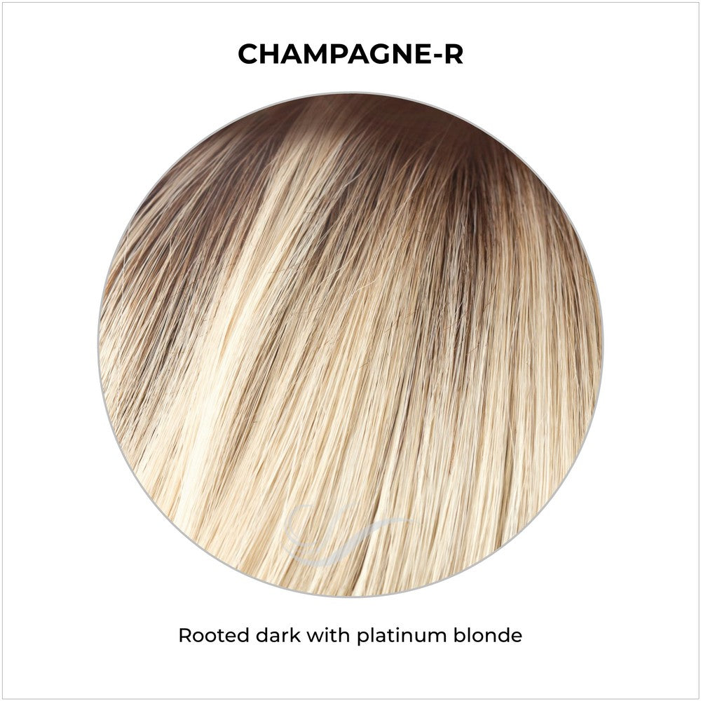 Champagne-R-Rooted dark with platinum blonde