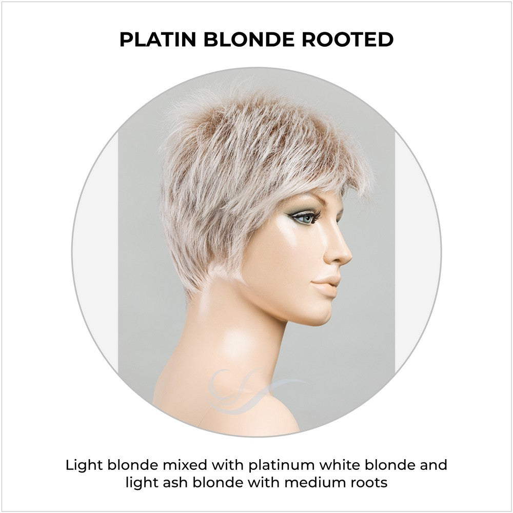 Chat by Ellen Wille in Platin Blonde Rooted-Light blonde mixed with platinum white blonde and light ash blonde with medium roots