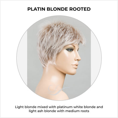 Chat by Ellen Wille in Platin Blonde Rooted-Light blonde mixed with platinum white blonde and light ash blonde with medium roots