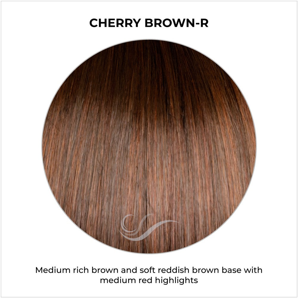 Cherry Brown-R-Medium rich brown and soft reddish brown base with medium red highlights