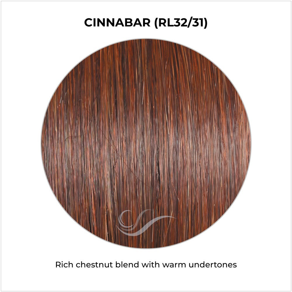 Cinnabar (RL32/31)-Rich chestnut blend with warm undertones