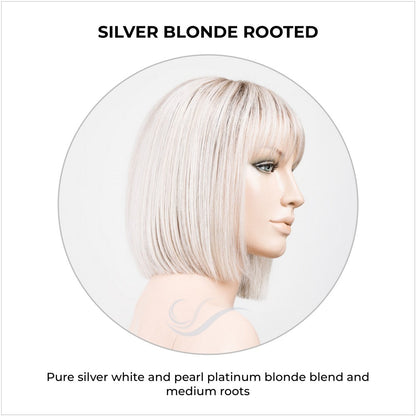 Cleo wig by Ellen Wille in Silver Blonde Rooted-Pure silver white and pearl platinum blonde blend and medium roots