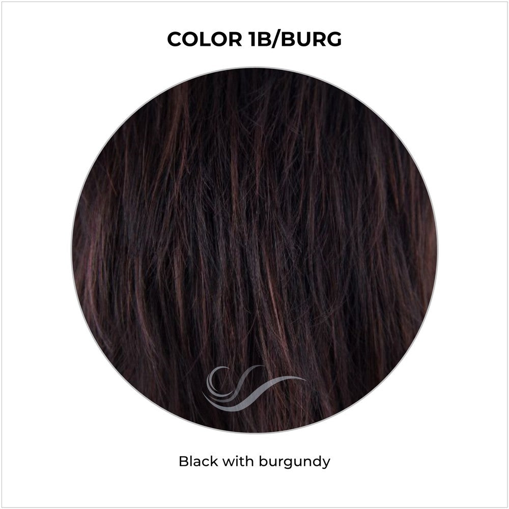 1B/BURG-Black with burgundy