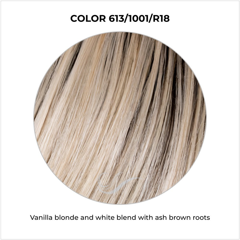 613/1001/R18-Vanilla blonde and white blend with ash brown roots