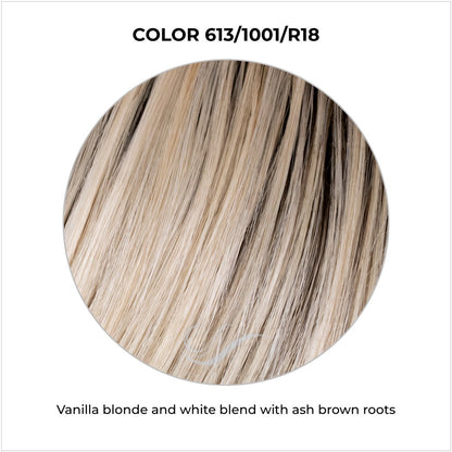 613/1001/R18-Vanilla blonde and white blend with ash brown roots