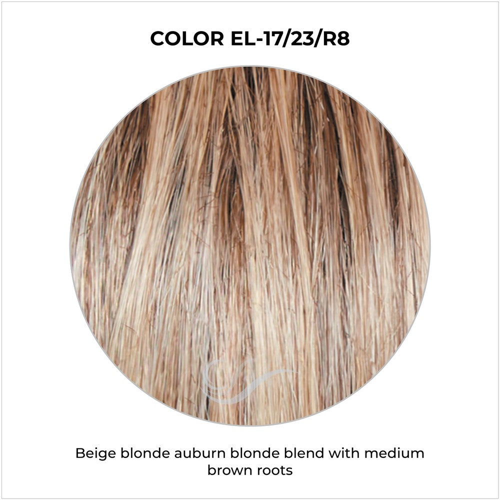 EL-17/23/R8-Beige blonde auburn blonde blend with medium brown roots