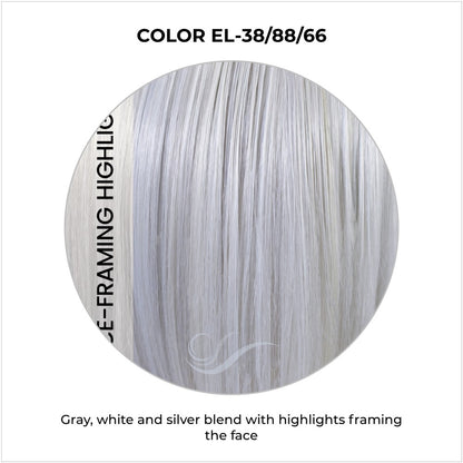 EL-38/88/66-Gray, white and silver blend with highlights framing the face