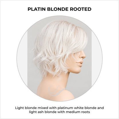 Cookie by Ellen Wille wig in Platin Blonde Rooted-Light blonde mixed with platinum white blonde and light ash blonde with medium roots
