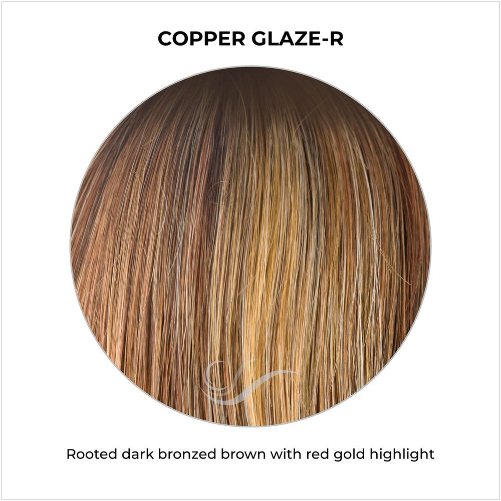 Copper Glaze-R-Rooted dark bronzed brown with red gold highlight