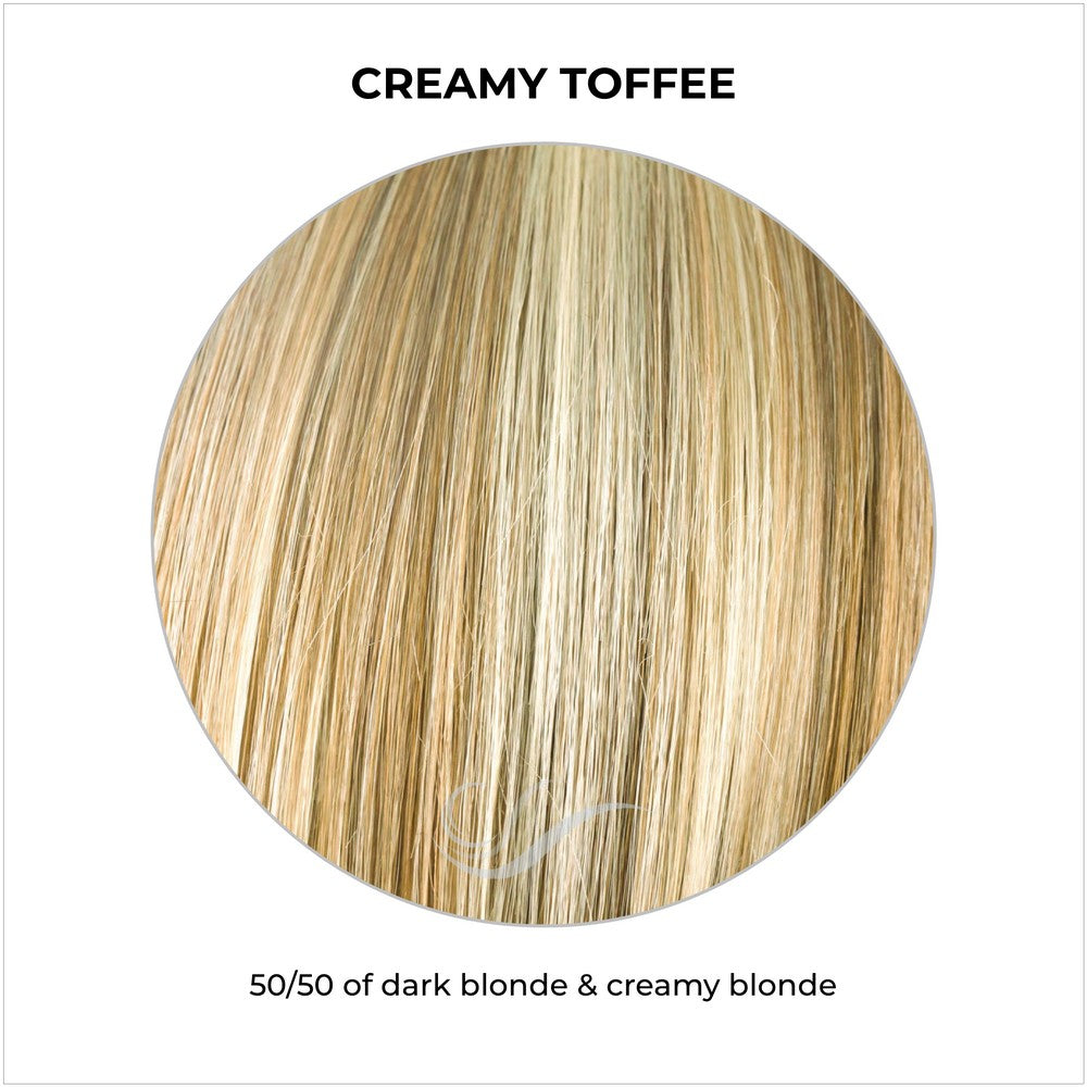 Creamy Toffee-50/50 of dark blonde & creamy blonde 