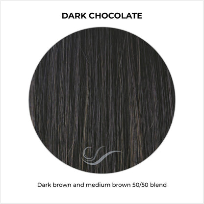 Dark Chocolate-Dark brown and medium brown 50/50 blend