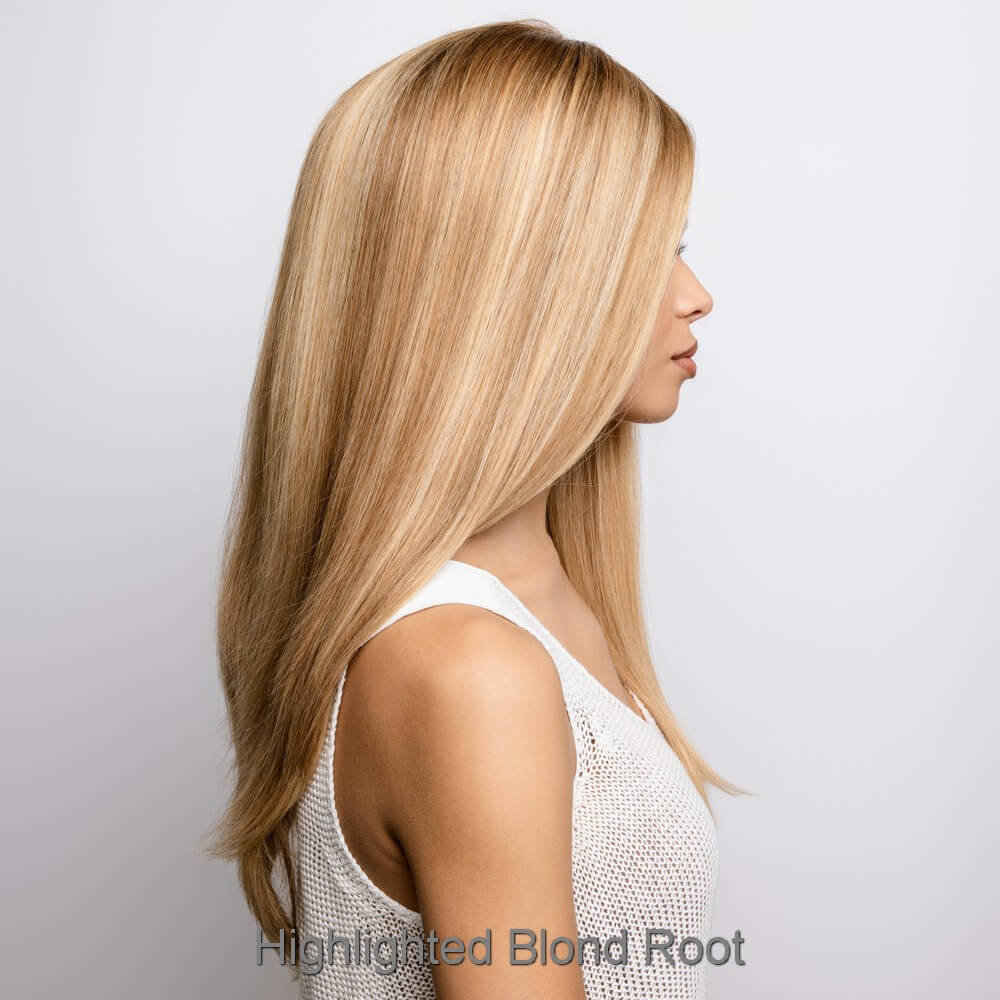 Darra by Amore wig in Highlighted Blond Root Image 7