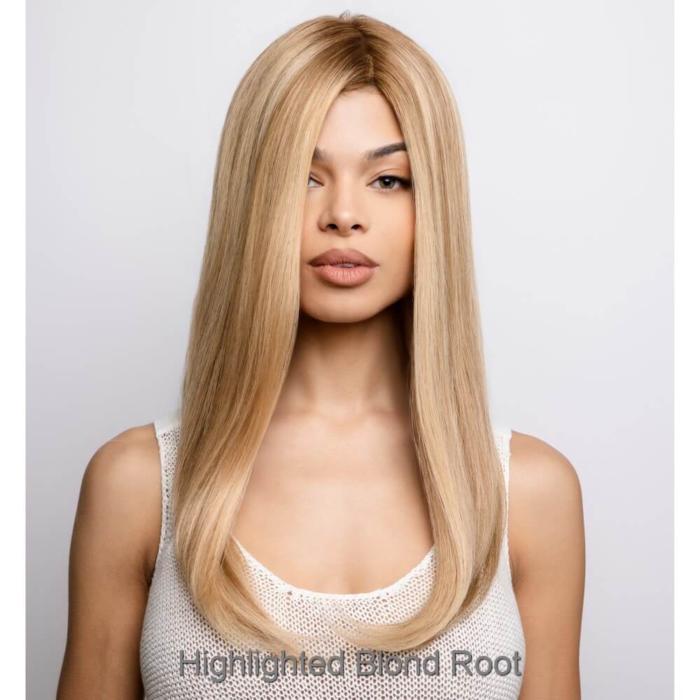 Darra by Amore wig in Highlighted Blond Root Image 4