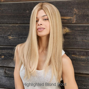 Darra by Amore wig in Highlighted Blond Root Image 2