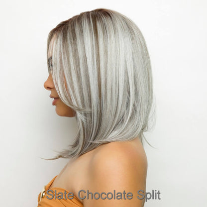 Davina by Orchid wig in Slate Chocolate Split Image 5