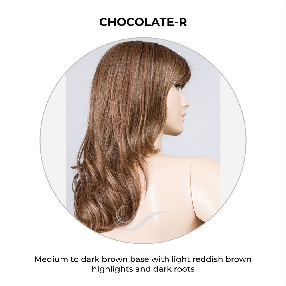 Flash Mono by Ellen Wille in Chocolate-R-Medium to dark brown base with light reddish brown highlights and dark roots