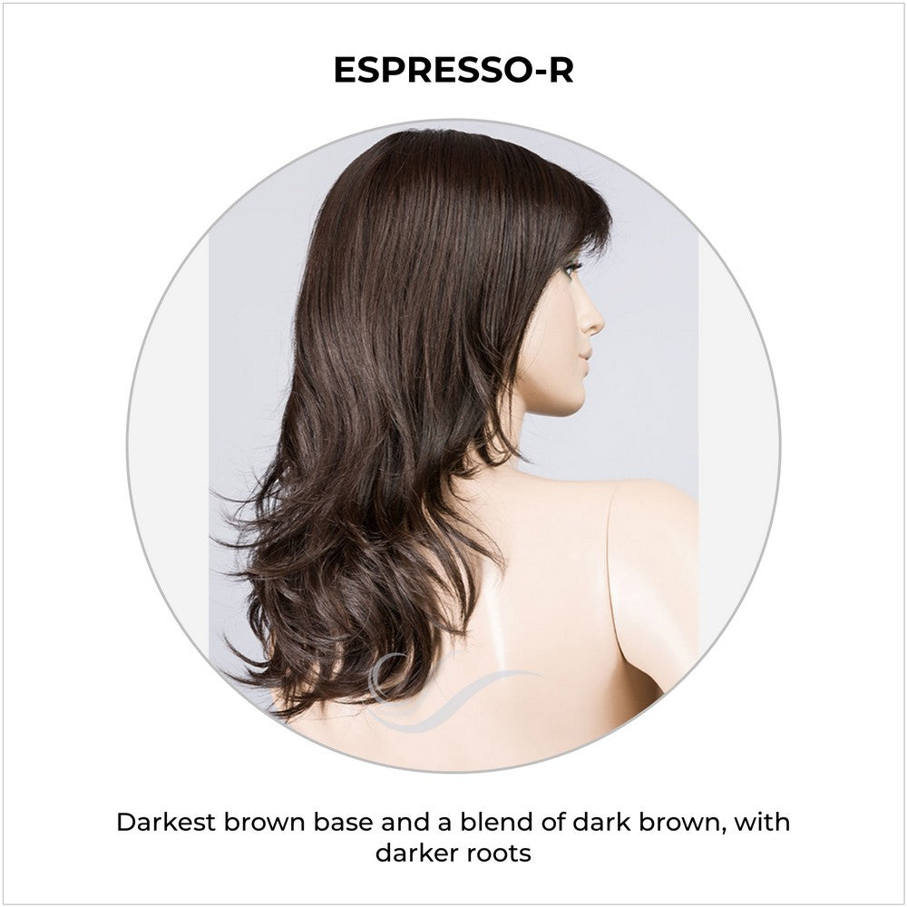 Flash Mono by Ellen Wille in Espresso-R-Darkest brown base and a blend of dark brown, with darker roots