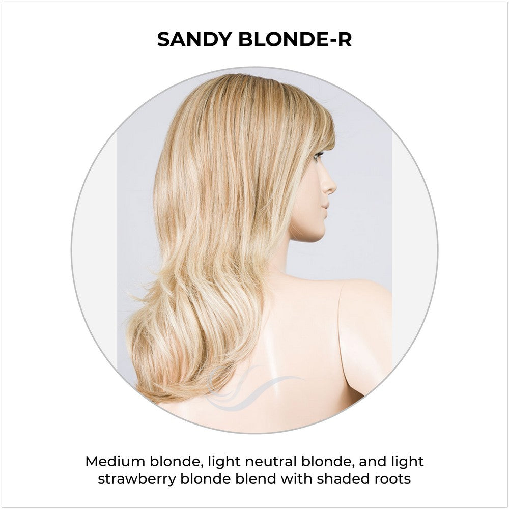 Flash Mono by Ellen Wille in Sandy Blonde-R-Medium blonde, light neutral blonde, and light strawberry blonde blend with shaded roots