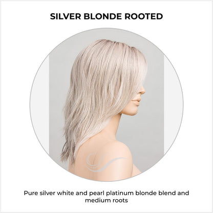 Flow by Ellen Wille wig in Silver Blonde Rooted-Pure silver white and pearl platinum blonde blend and medium roots